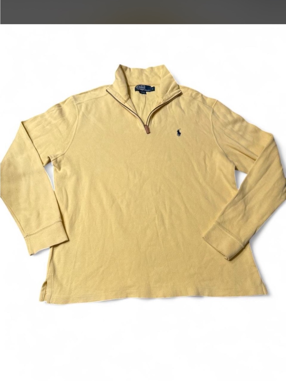 Ralph Lauren Men's Yellow Quarter-Zip Pullover